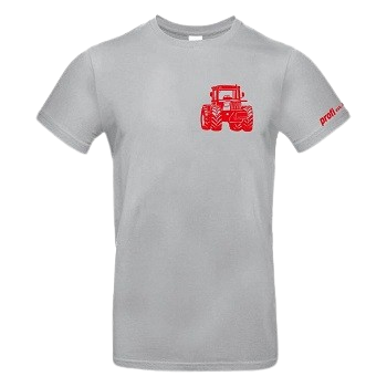 weißes T-Shirt mit einem roten MB-Trac-Aufdruck im Brustbereich